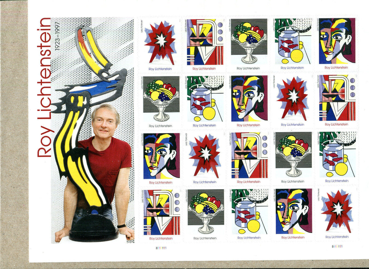 USPS Roy Lichtenstein Forever Stamps Sheet of 20