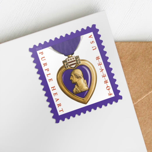 2019 USPS Purple Heart Medal Forever Stamps Pane of 20