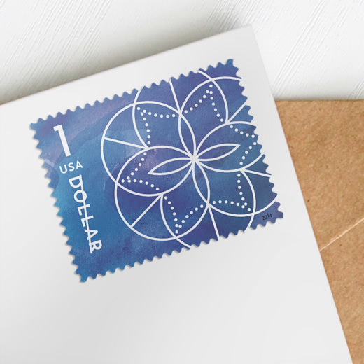 2024 USPS $1 Floral Geometry Stamps Pane of 10