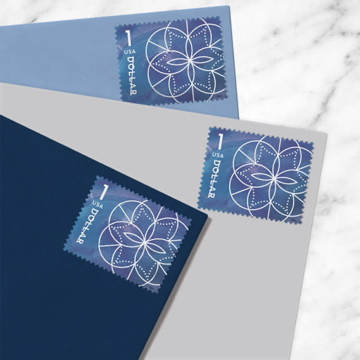 2024 USPS $1 Floral Geometry Stamps Pane of 10