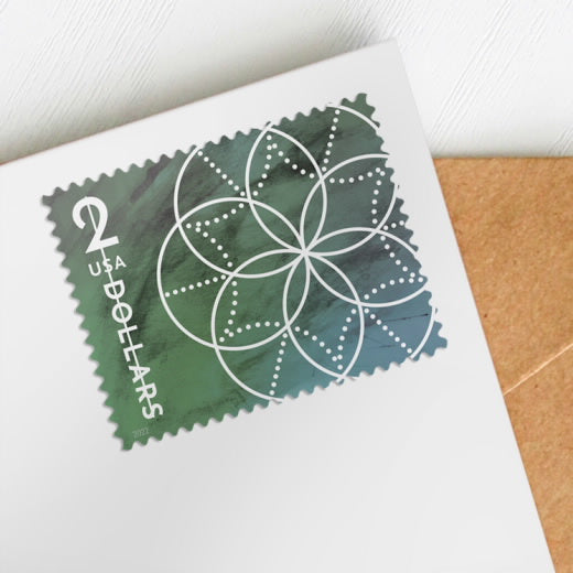 USPS 2022 $2 Floral Geometry Stamps Pane of 10 - Mint (Scott #5700)