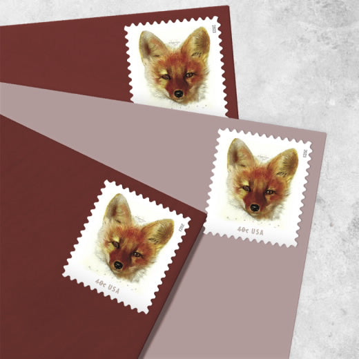 2023 USPS Red Fox 40¢ Stamps Pane of 20