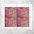 USPS $10 Floral Geometry Stamps Pane of 4