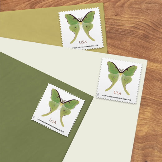 USPS Luna Moth Non-Machineable Surcharge Stamps Sheet of 20