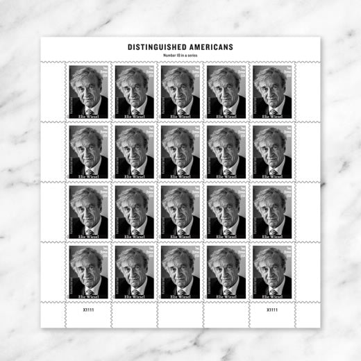 USPS Elie Wiesel Distinguished Americans Two Ounce Stamps Sheet of 20