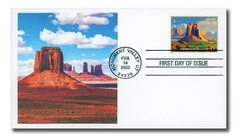 USPS 2022 "Monument Valley" Priority Mail Stamp — Pane of 4 — Mint (Scott Catalog #5666)