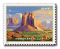 USPS 2022 "Monument Valley" Priority Mail Stamp — Pane of 4 — Mint (Scott Catalog #5666)