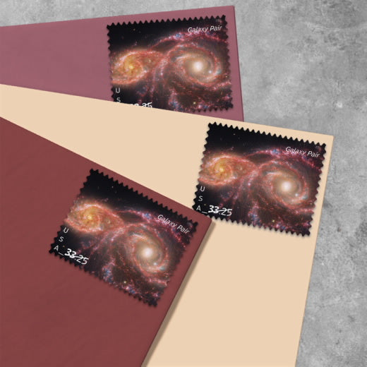 USPS Galaxy-themed stamps, set of four.