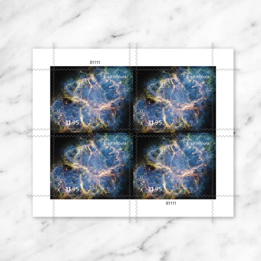 USPS Crab Nebula Priority Mail stamp, set of 4