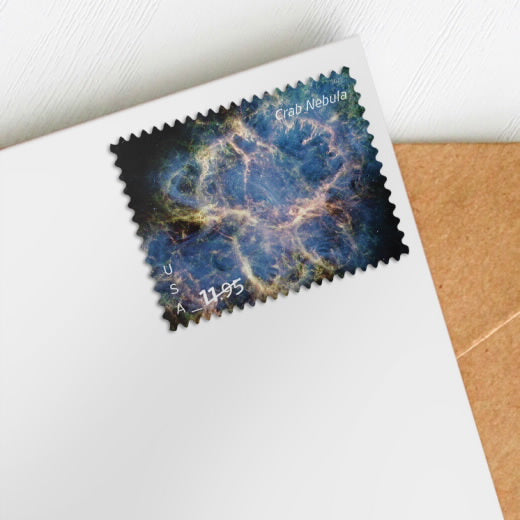 USPS Crab Nebula Priority Mail stamp, set of 4