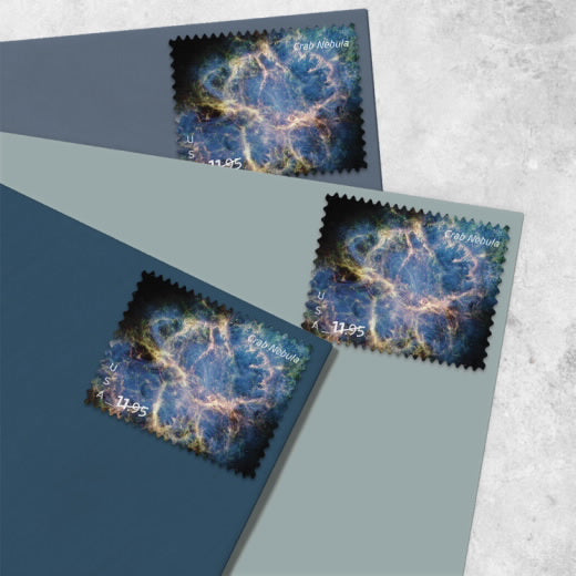 USPS Crab Nebula Priority Mail stamp, set of 4