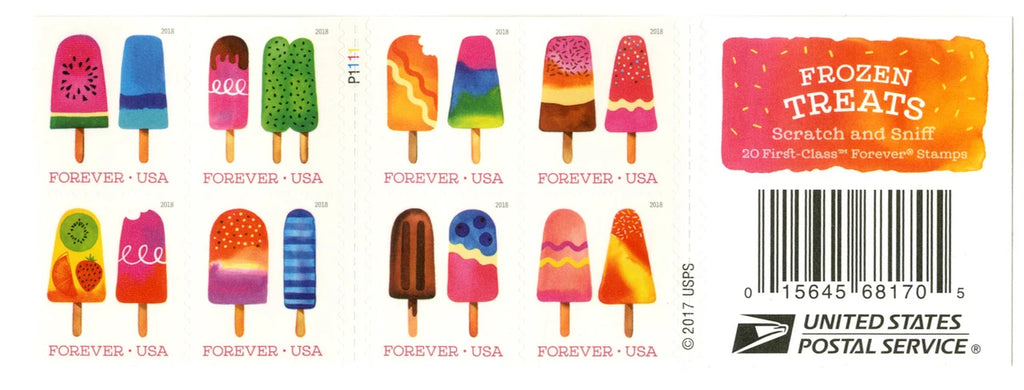 USPS Frozen Treats Forever Stamps Booklet of 20