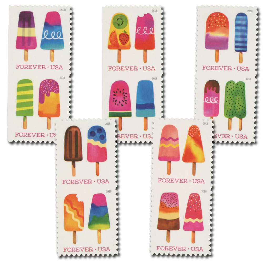 USPS Frozen Treats Forever Stamps Booklet of 20