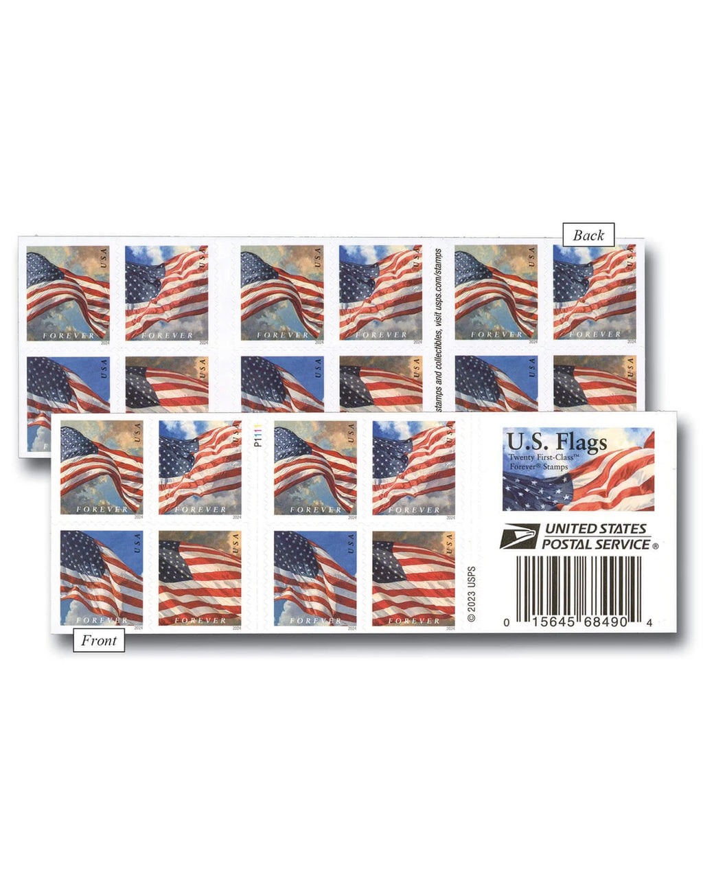 2022 USPS U.S. Flags Forever Stamps Booklet of 20
