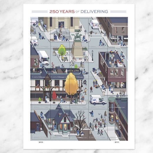USPS 250 Years of Delivering Forever Stamps Sheet of 20