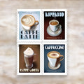 USPS 2021 Espresso Drinks Forever Stamps Booklet of 20 - Mint (4 Designs, Scott #5569-5572)