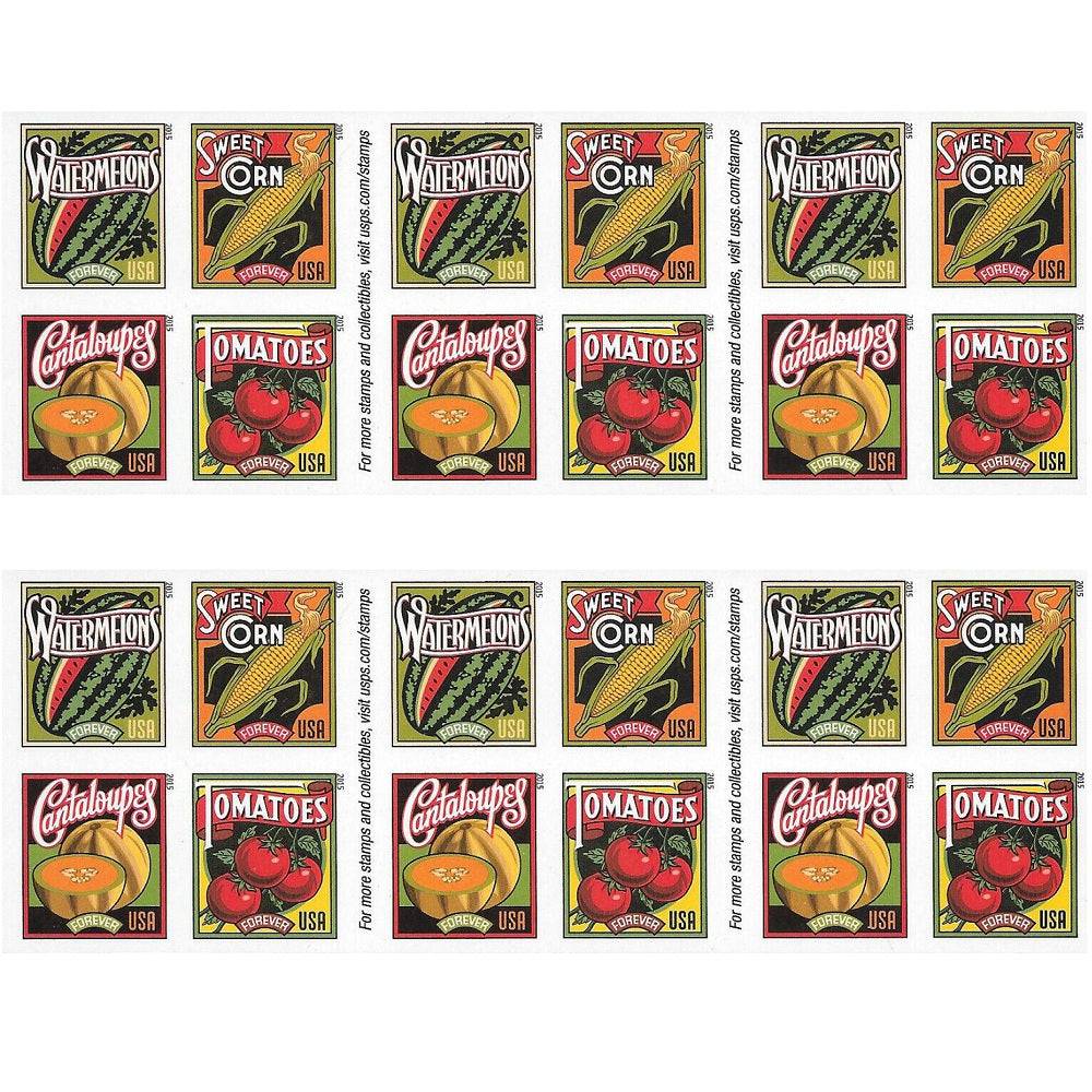 USPS Summer Harvest Forever Stamps Booklet of 20