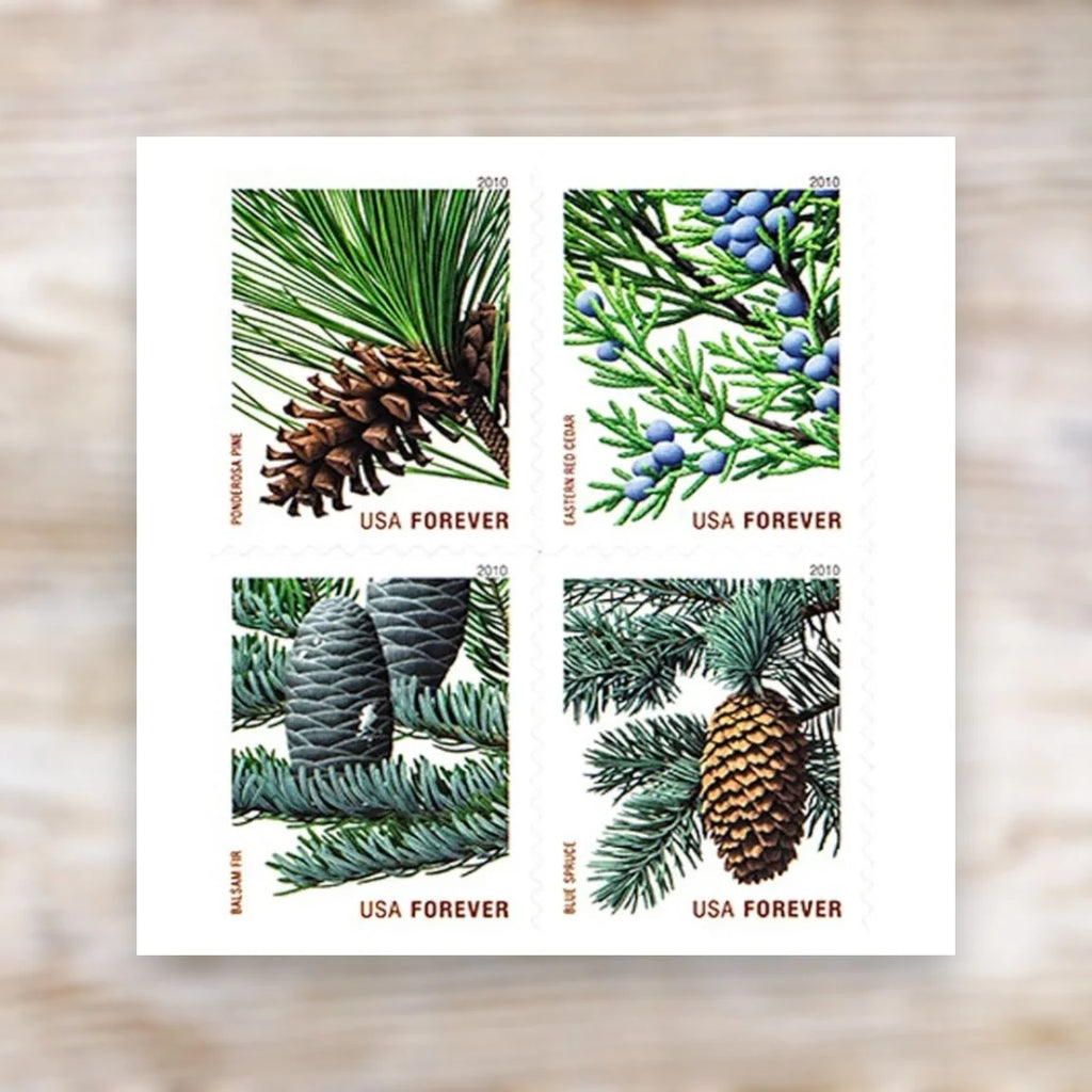 2010 USPS Holiday Evergreens Forever Stamps Booklet of 20
