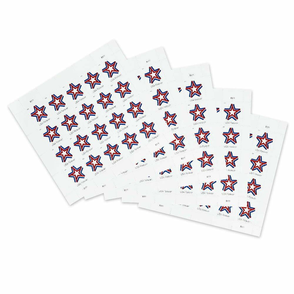 USPS Star Ribbon Forever Stamps Sheet of 20