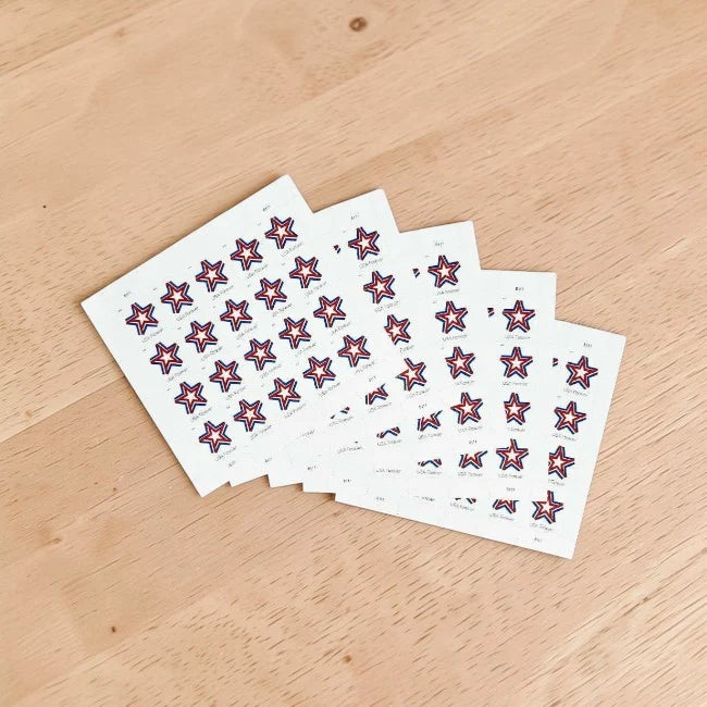 USPS Star Ribbon Forever Stamps Sheet of 20
