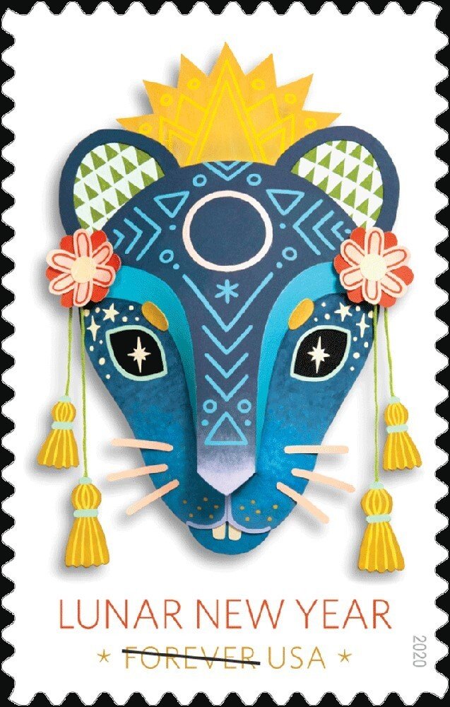 USPS Year of the Rat Forever Stamps Sheet of 20