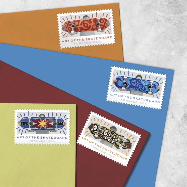 USPS Art of the Skateboard Forever Stamps Sheet of 20