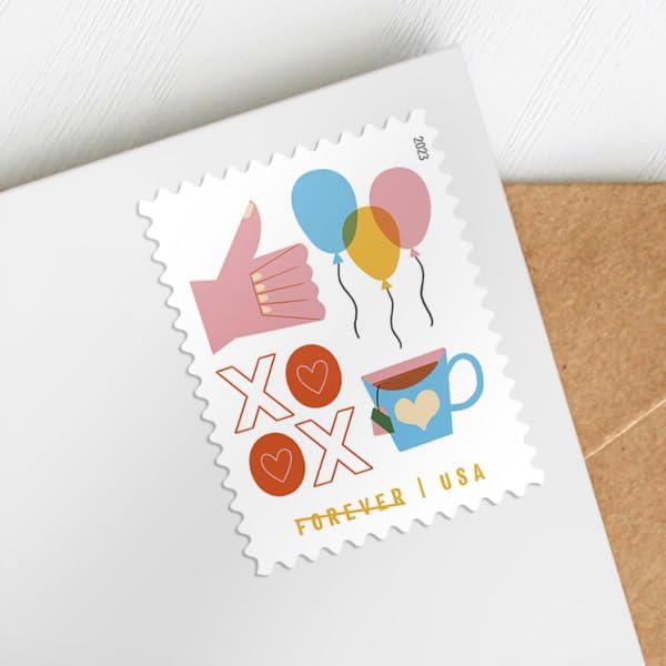 2023 USPS Thinking of You Forever Stamps Pane of 20 (5 Designs)