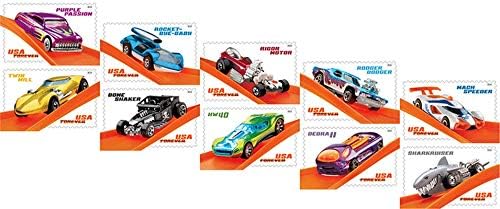 2018 USPS Hot Wheels Rodger Dodger Forever Stamps (from Pane of 20)