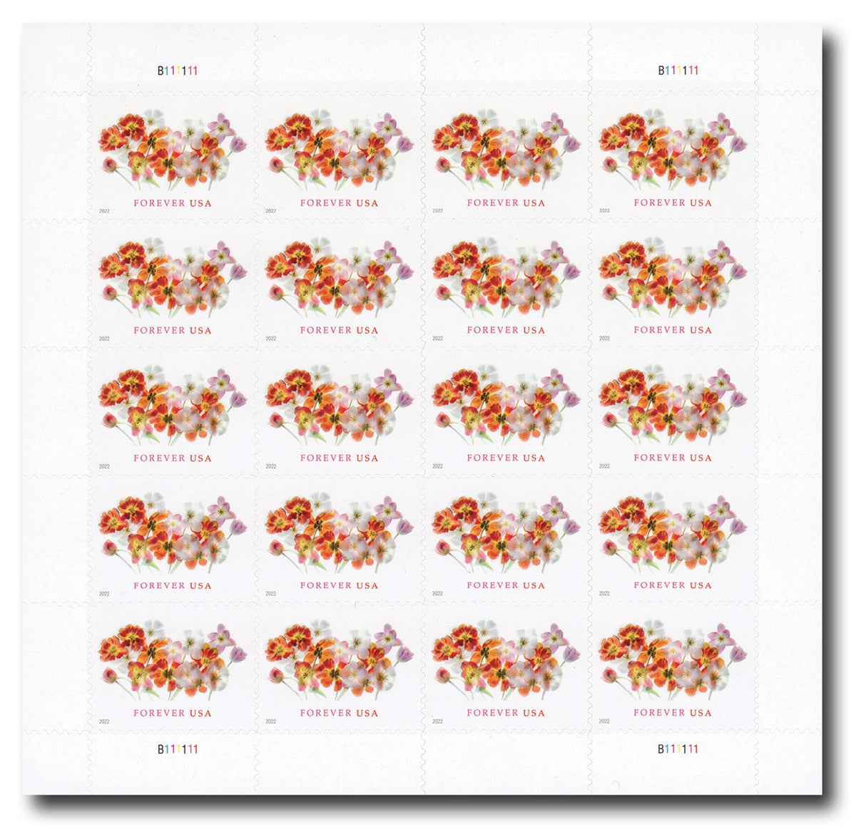 USPS 2022 Tulips Forever Stamps Sheet of 20 - Mint (Scott #5681)
