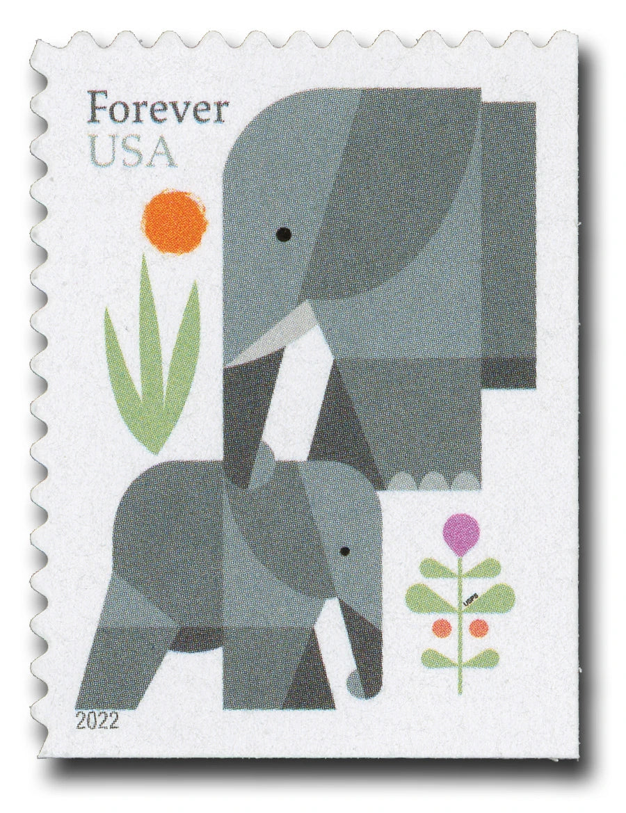 USPS Elephants Forever Stamps Booklet of 20