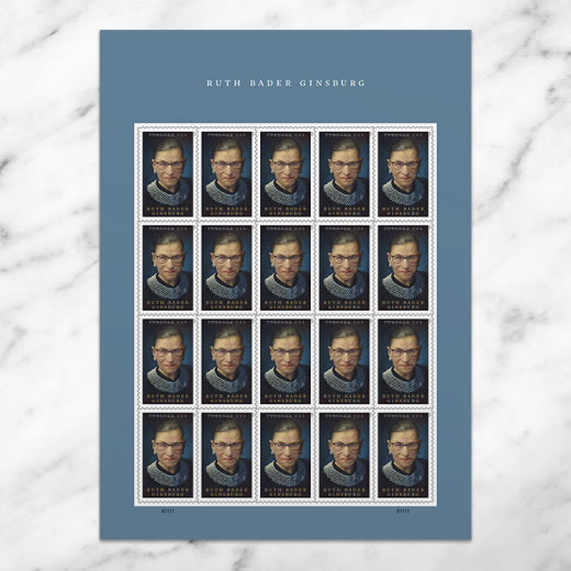 2023 USPS Ruth Bader Ginsburg Forever Stamps Pane of 20
