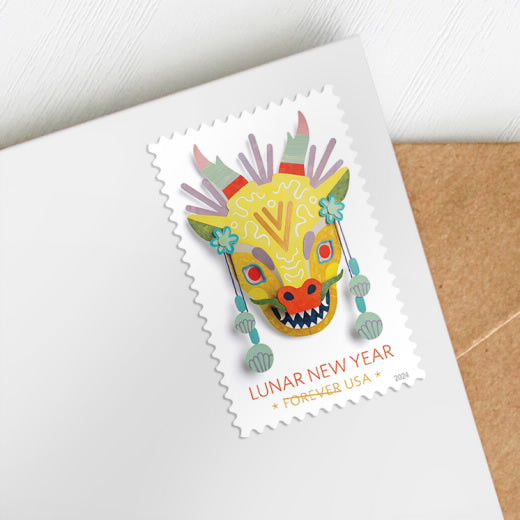 2024 USPS Lunar New Year: Year of the Dragon Stamps Pane of 20