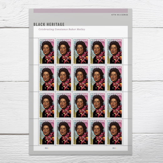 2024 USPS Constance Baker Motley Black Heritage Forever Stamps Pane of 20