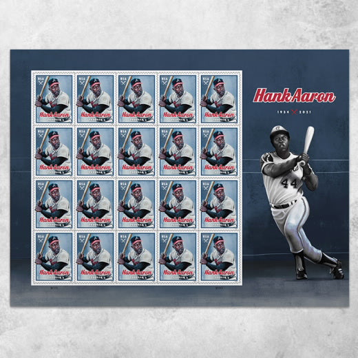 2024 USPS Hank Aaron Forever Stamps Pane of 20