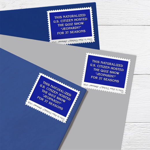 2024 USPS Alex Trebek Forever Stamps Pane of 20 (Jeopardy!)