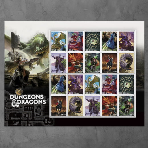 2024 USPS Dungeons & Dragons Forever Stamps Pane of 20 (10 Designs)