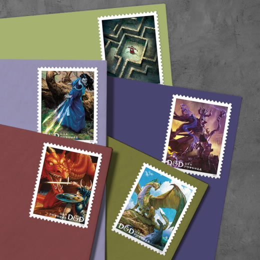 2024 USPS Dungeons & Dragons Forever Stamps Pane of 20 (10 Designs)