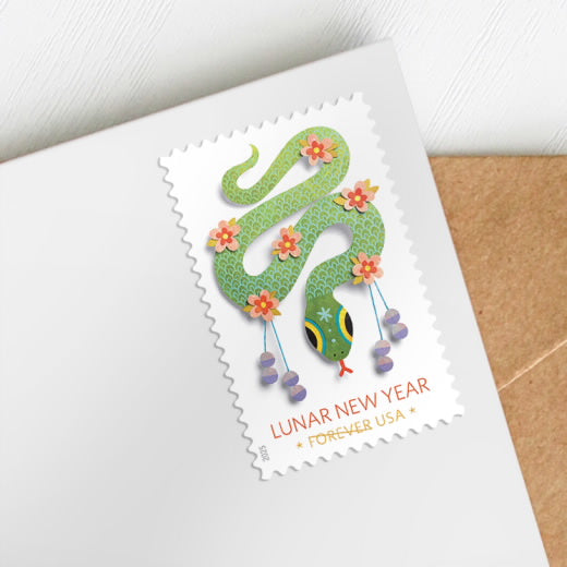 USPS 2025 Lunar New Year Year of the Snake Forever Stamps Sheet of 20 - Mint