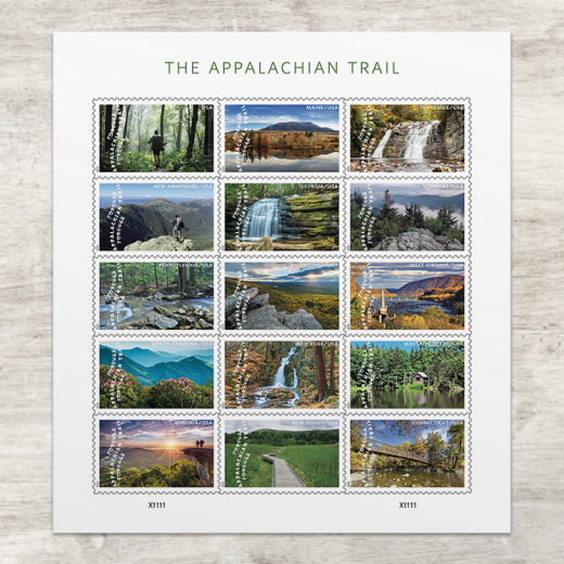 USPS 2025 The Appalachian Trail Forever Stamps Sheet of 15 - Mint