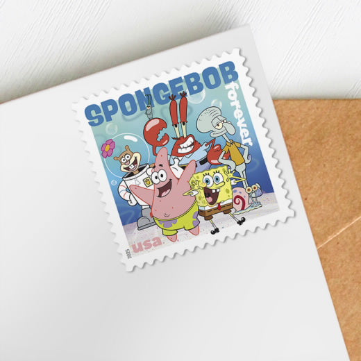 USPS SpongeBob SquarePants Forever Stamps Sheet of 16
