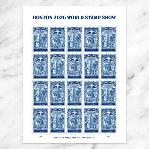 USPS Boston 2026 World Stamp Show Forever Stamps Sheet of 20