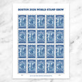 USPS Boston 2026 World Stamp Show Forever Stamps Sheet of 20