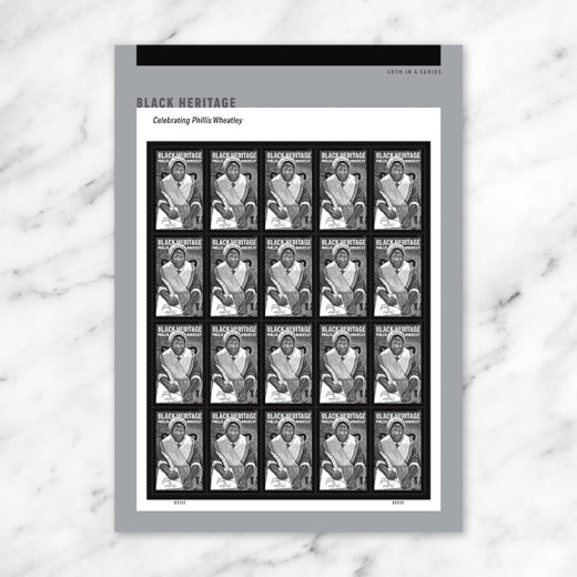 USPS Phillis Wheatley Black Heritage Forever Stamps Sheet of 20
