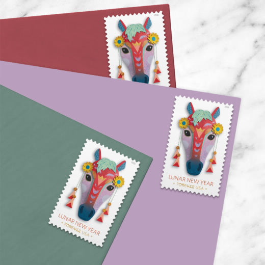 USPS Lunar New Year Year of the Horse Forever Stamps Sheet of 20