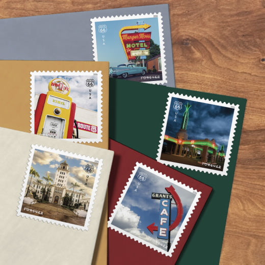 USPS Route 66 Forever Stamps Sheet of 16 - Centennial Edition