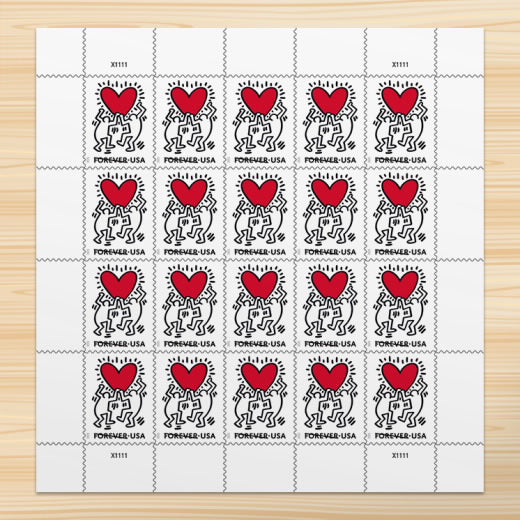 USPS 2025 Love Forever Stamps Sheet of 20 - Mint (Keith Haring)
