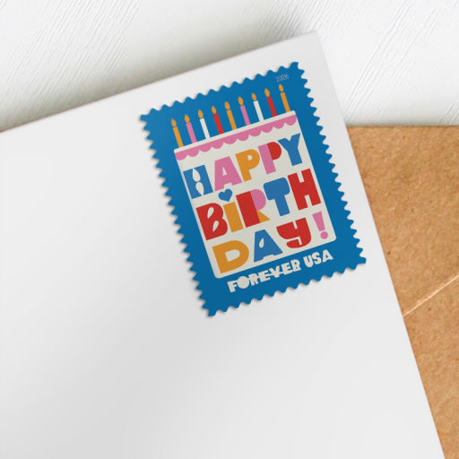 USPS Happy Birthday Forever Stamps Sheet of 20