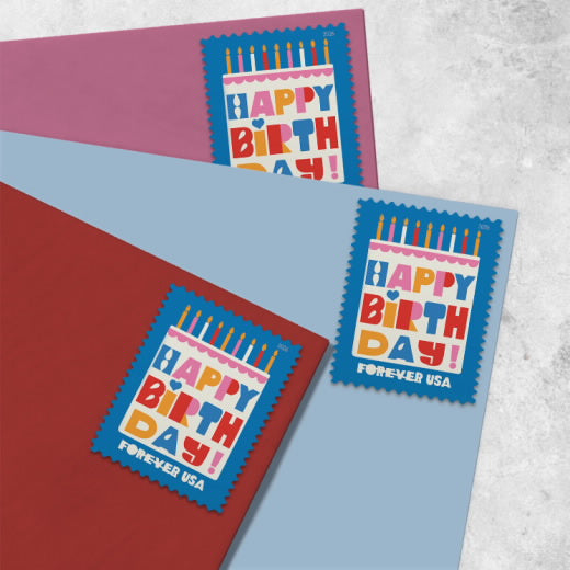 USPS Happy Birthday Forever Stamps Sheet of 20