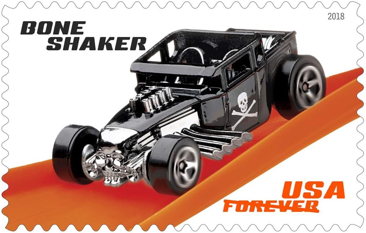 2018 USPS Hot Wheels Rodger Dodger Forever Stamps (from Pane of 20)