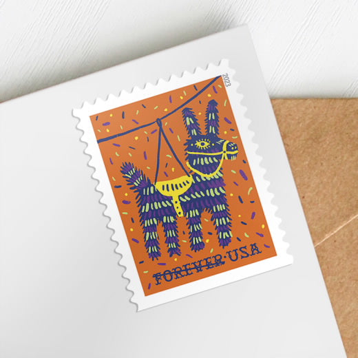 USPS Piñatas! Forever Stamps Booklet of 20